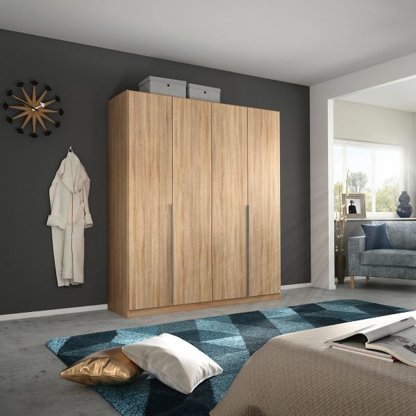 Rauch alabama 4 door sonoma oak wardrobe