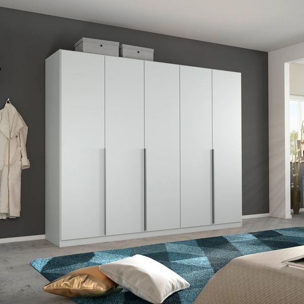 Rauch alabama silk grey 5 door hinged wardrobe