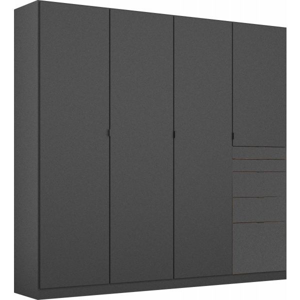 Rauch Ontario Metallic Grey 4 Door Combi Wardrobe