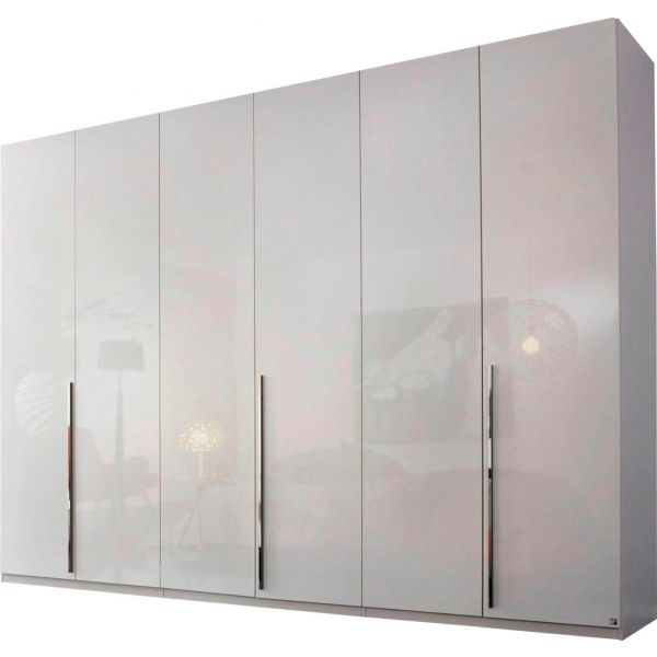 Rauch Montclar 6 Door Hinged High Gloss White Wardrobe with Premium InteriorRauch Montclar 6 door wardrobe 6 door white high gloss wardrobe300CM hinged door wardrobe3m hinged door wardrobe 223cm high wardrobe ceiling high large wardrobeGerma