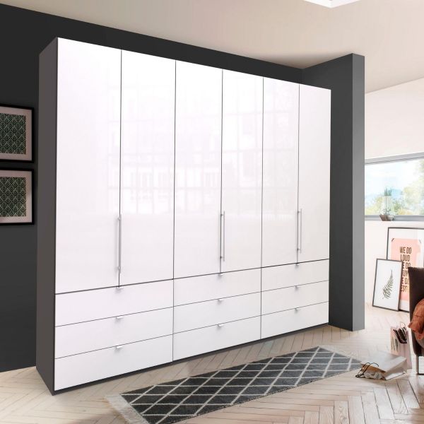 Wiemann Loft 6-Door Wardrobe Wiemann Loft Wardrobe Wiemann Loft 300CM Wardrobe Wiemann Loft 3M Wardrobe 3M Wardrobe With Drawers3M White Wardrobe3M Ceiling High Wardrobe