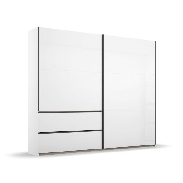 Rauch Sevilla High Gloss White 2 Sliding Door Wardrobe