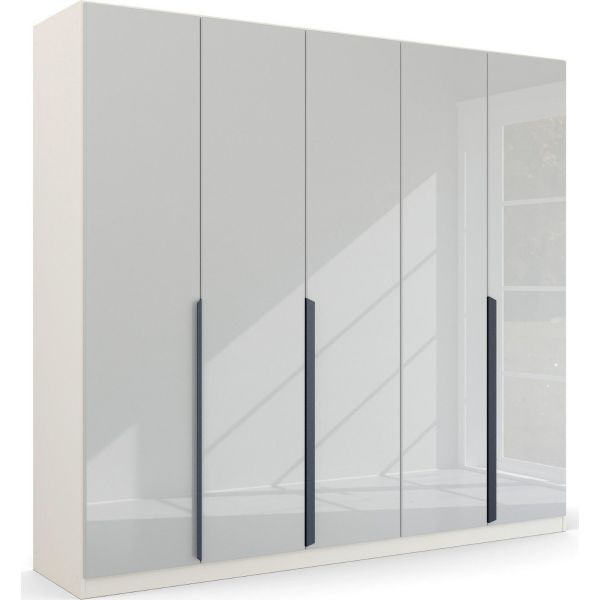 Rauch 5 Door White Glass Hinged Door Wardrobe 2.26M Hinged Door White Wardrobe Rauch Modern by Quadra Spin 226CM Hinged Door White Glass Front Wardrobe Rauch 5 Door Wardrobe Rauch Wardrobe Rauch Wardrobes5 Door White Glass Modern German Ward