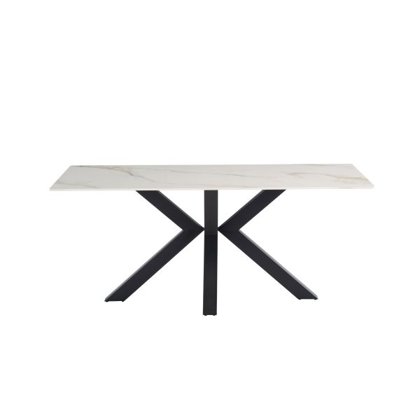 Coral 1.8M Kass Gold Sintered Stone Top Dining Table Cora 1.8M Kass Gold Sintered Stone Top Dining TableWorld Furniture Cora Dining Table Dunelm Cora Dining tableSintered stone white gold dining table ceramic top dining tableWhite table with b