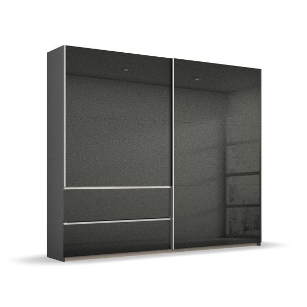 Rauch Sevilla High Polish Effect Grey Sliding Door Wardrobe