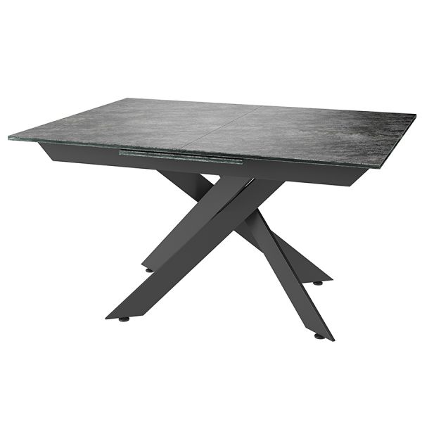 Mirage Glazed Extending Dining TableBlack Dining Table Black Glass Extending Dining Table Modern Luxurious Dining Table 6 Seater Dining Table8 Seater Extending Dining Table1.6M Extending Dining table