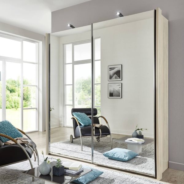 Wiemann Miami 2, Full Mirror Front Sliding door wardrobe 150cm sliding door wardrobe200cm sliding door wardrobe2M Full Mirror sliding door wardrobe1.5m sliding door wardrobe