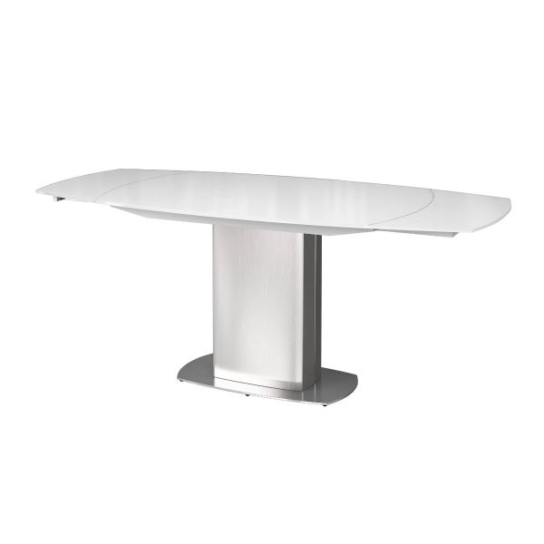 Oscar Super white Tempered Glass Dining Table Torelli Olivia Swivel white Glass Dining Table