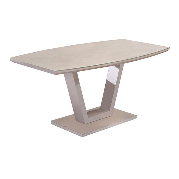 Venice 1.6M Latte Marble Effect Dining Table