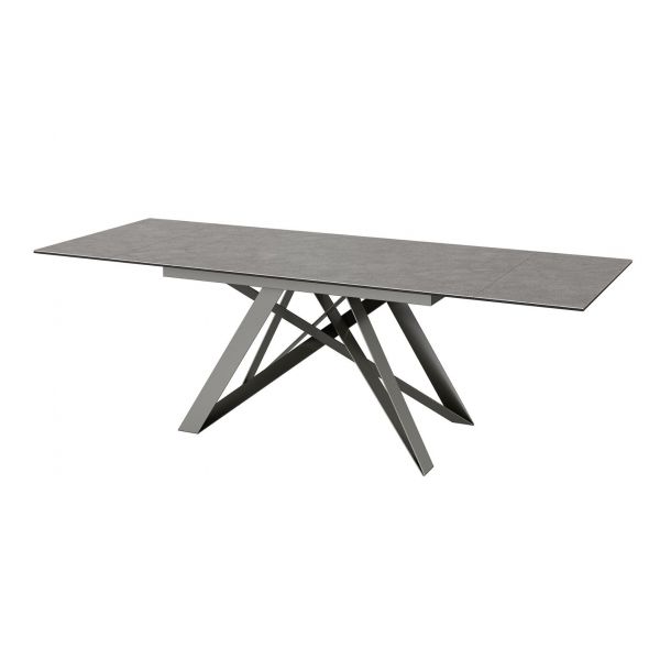 Aquila Ceramic Extendable Dining TableAquila ext grey slate ceramic dining table with Zola dining chairs