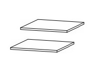 Set of 2 Shelves 45 CM
