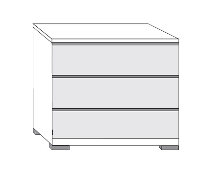 3 Drawer Bedside