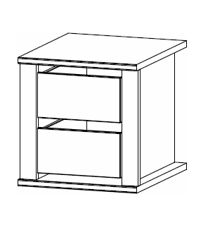 Interior Drawer - 2 Drawers 45CM