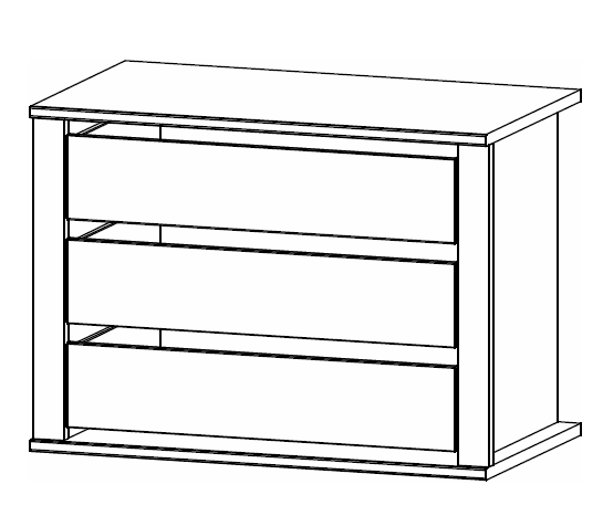 Interior Drawer - 3 Drawers 90CM