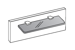Bedside Cabinet Panel With Smoked Glass Shelf