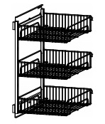 Set of 3 Metal Baskets